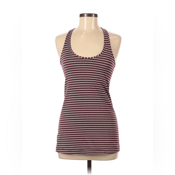 lululemon athletica Tops - Lululemon Women’s Cool Racerback West2east Stripe Heathered Bordeaux Drama